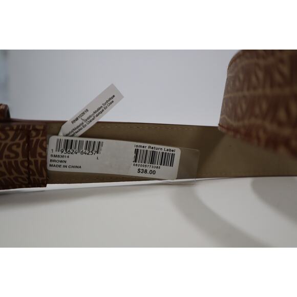 Steve Madden Light Brown and Brown SM Logo Belt Size L - Picture 3 of 3